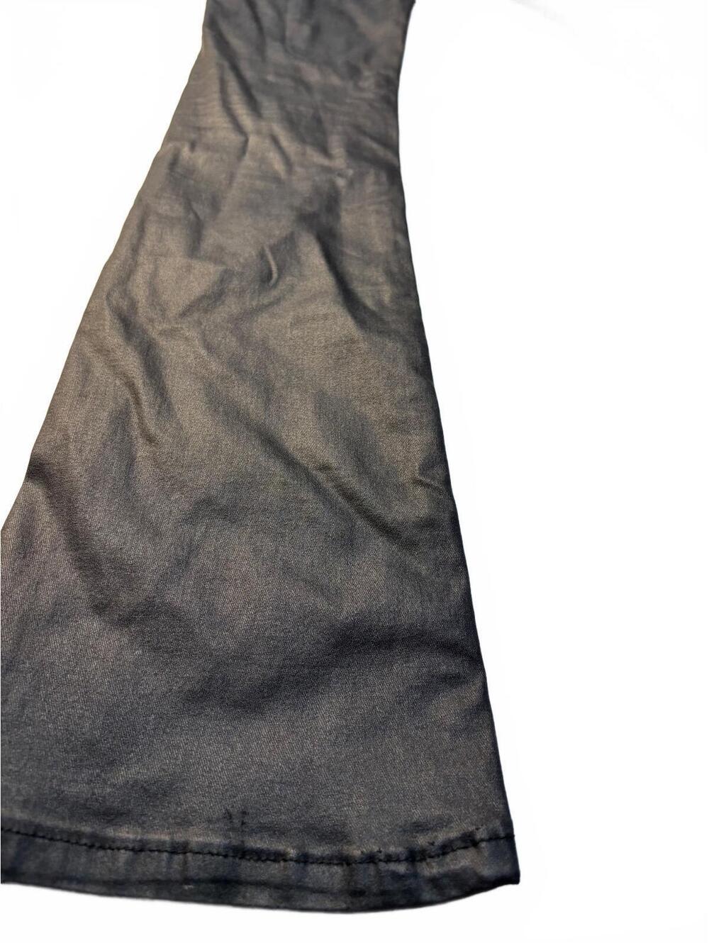 PrettyLittleThing Black Faux Leather Flared Pants Size 4 - Picture 8 of 11